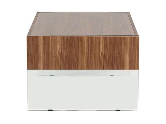 Журнальный стол с ящиками Somerset 127x60 см, шпон ореха, стеклянные ножки