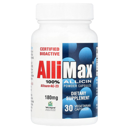 Allimax, Капсулы с порошком 100%-ного аллицина, 180 мг, 30 капсул в растительной оболочке