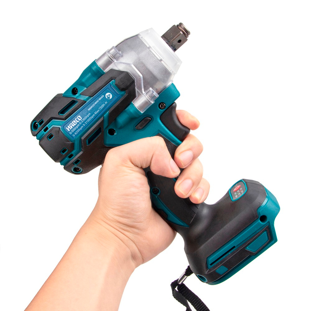 Набор аккумуляторных бесщеточных инструментов HABCO 2в1, ударный гайковерт/винтоверт HABCO 588 Нм + УШМ (Болгарка) 125мм HABCO 18V, 2 АКБ 4Ah 18В, ЗУ 2A, Пластиковый кейс