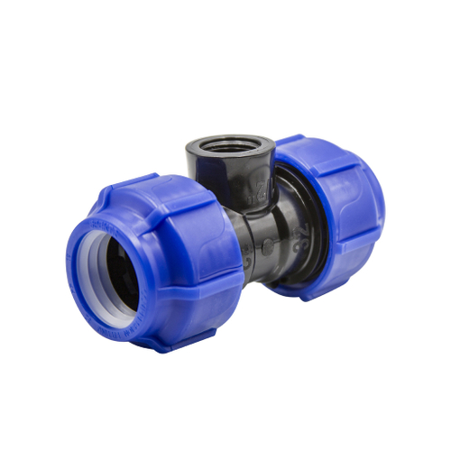 Тройник ПЭ с внутр. труб. резьбой 32х1''х32 (обж.) SPEKTR