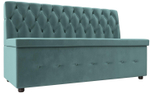 Диван кухонный прямой Вента, Бирюзовый, Велюр, 108761