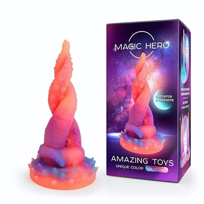 Светящийся в темноте фантазийный стимулятор в виде щупалец осьминога - 20 см. (Цвет: разноцветный)