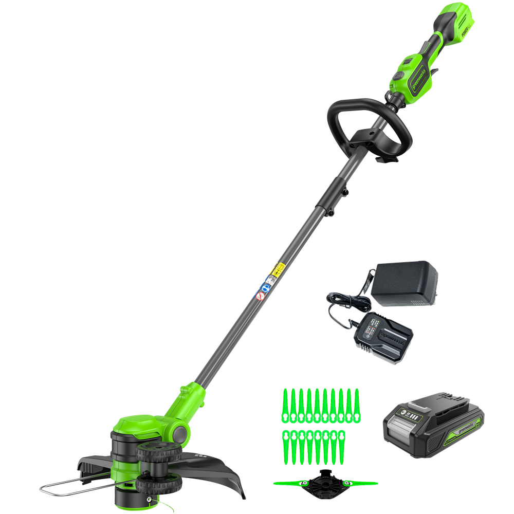 Триммер аккумуляторный Greenworks GD24LT331, 24V, 33 см, с 1хАКБ 4Ач и ЗУ (2113407UB)