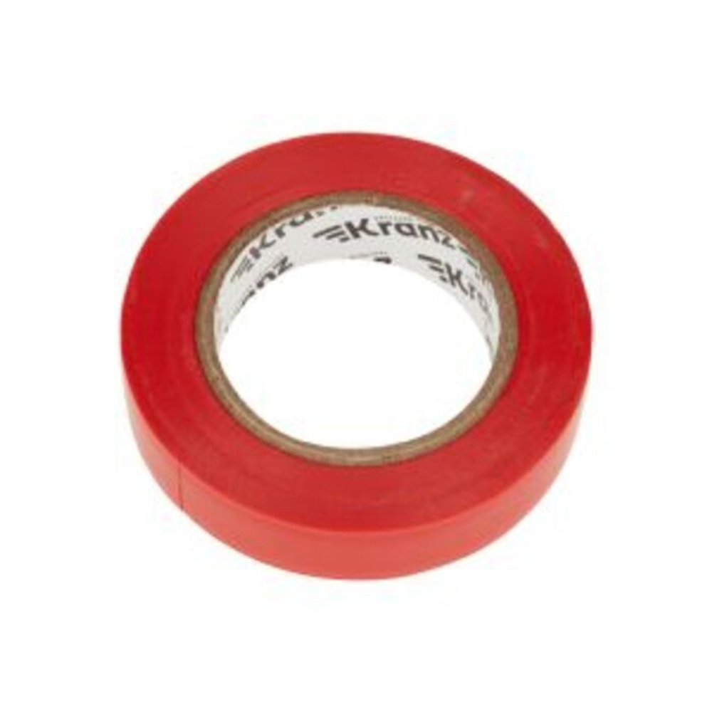 Изолента ПВХ KRANZ 0.13х15 мм, 20 м, красная