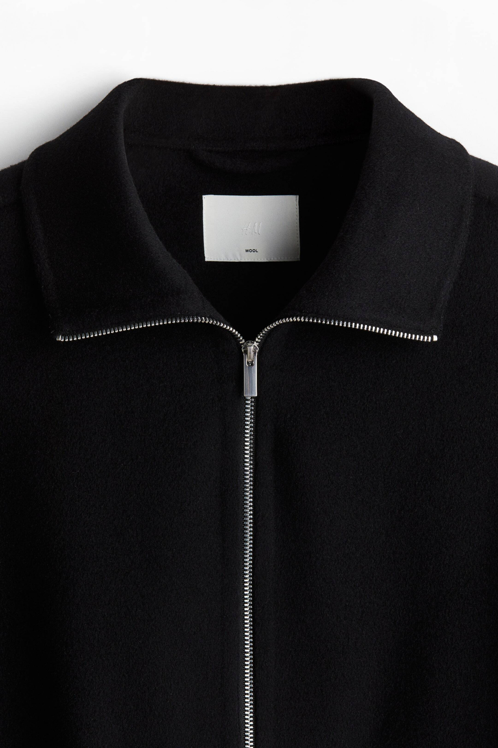 H&M Шерстяная куртка ручной работы, черный