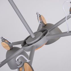 Люстра на штанге ROLLA 8 Gray