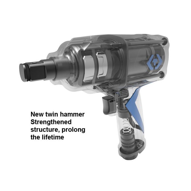 KING TONY (33481-095) Гайковерт пневматический ударный 1/2", 1288 Нм, композитный корпус