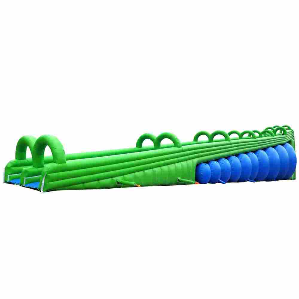 Надувная водная горка на постоянной подкачке ТУРБО «Морской остров» 20*5*10 м