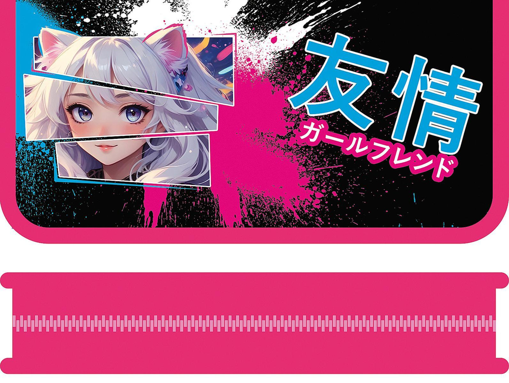 Пенал 1 секц. средний 190/90 "Девушка с ушками 2025" (Пчёлка)