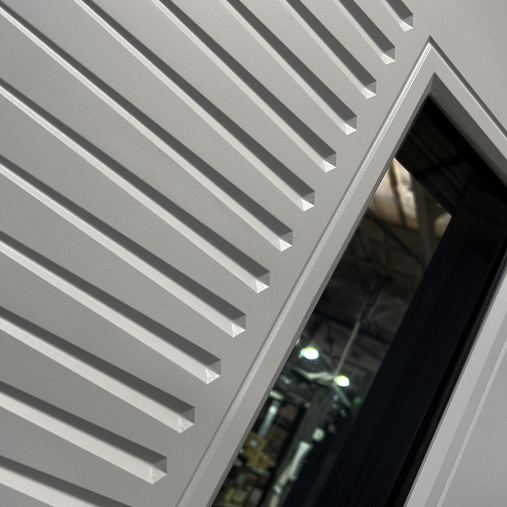 Входная дверь с терморазрывом и стеклопакетом Входная Лабиринт Фрост 7024 - Веллюто ферро