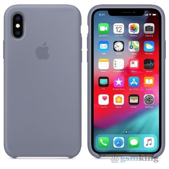 Silicone Case iPhone X/XS Lavender Gray «Тёмная лаванда»