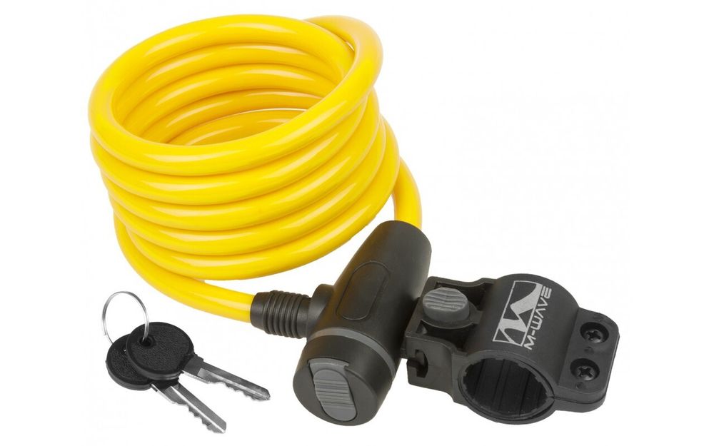 Замок велосипедный противоугонный S 10.18 желтый M-WAVE