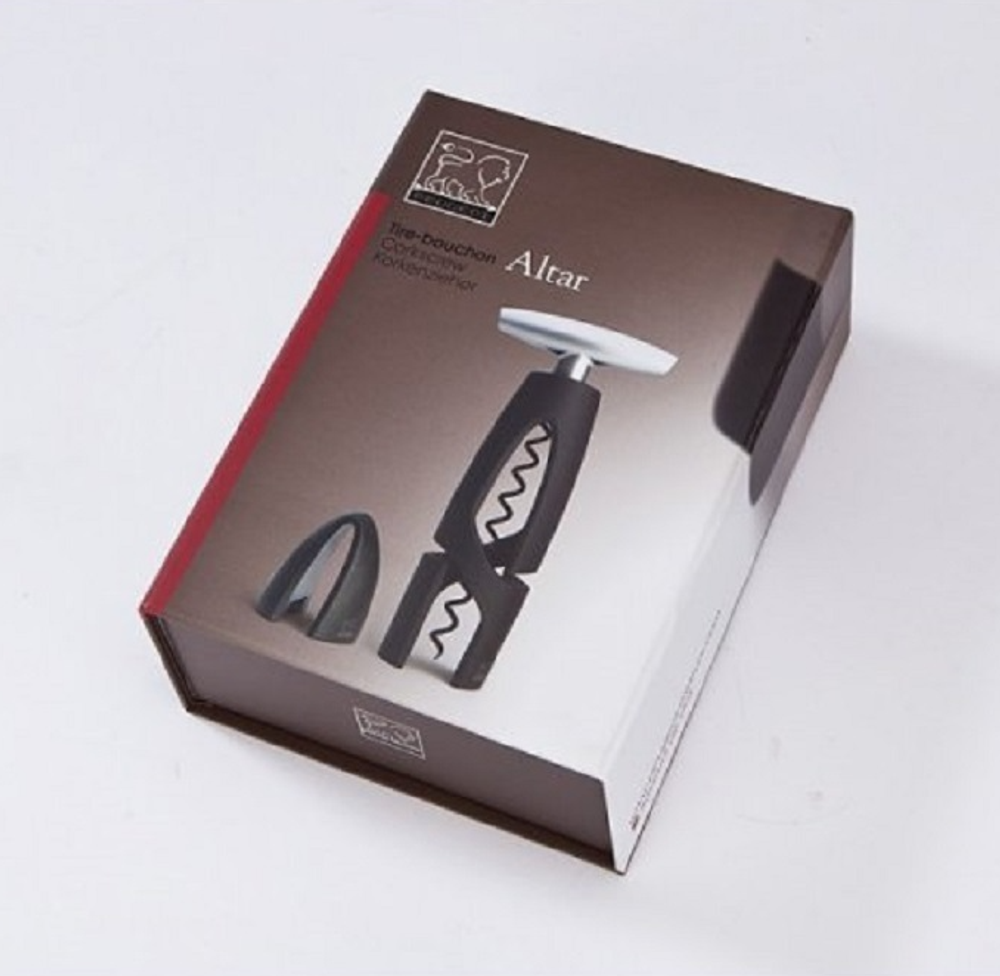 ALTAR - Штопор для вина механический черный (corkscrew)