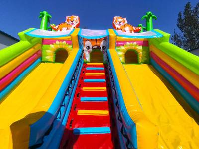 Коммерческий надувной батут «Тигриная страна 2», 10*6*5,5 м.