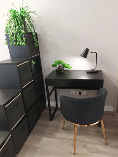 Стул Cooper черный велюр с золотыми ножками