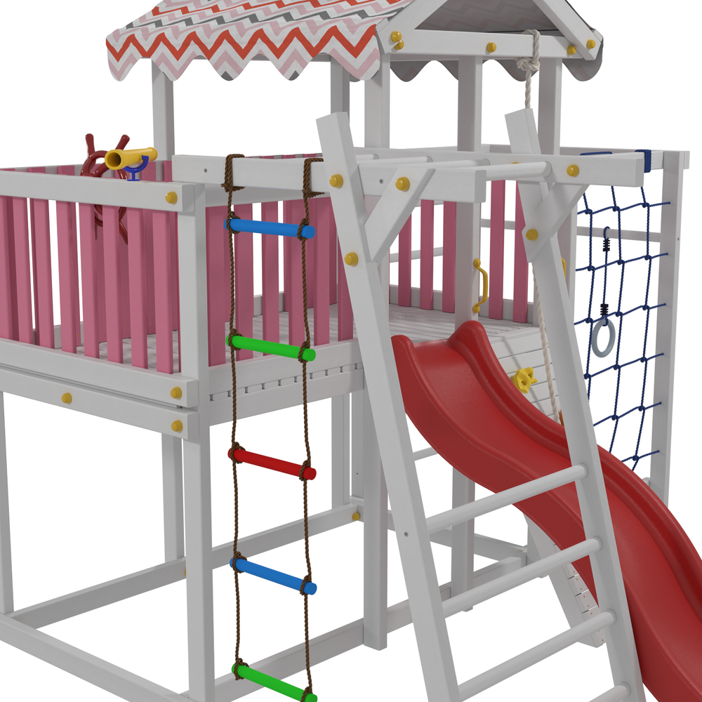 Детский домашний игровой комплекс чердак ДК2Р Розовый