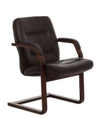 Кресло для посетителей Senator C коричневая кожа