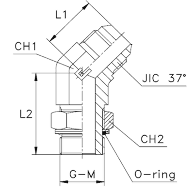 Штуцер FRG45 JIC 7/8 - BSP 3/4