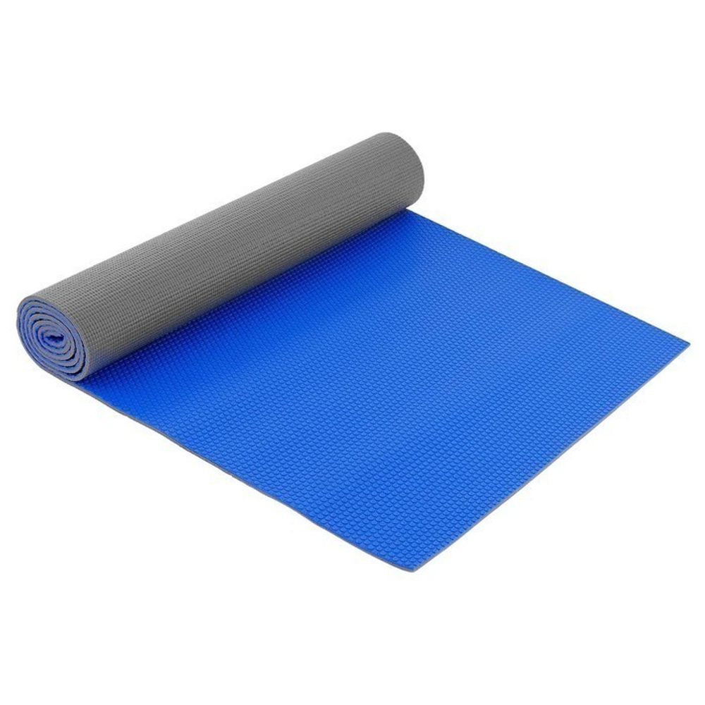 Коврик для йоги 173 х 61 х 0,6 см, двухцветный, цвета микс (черный)