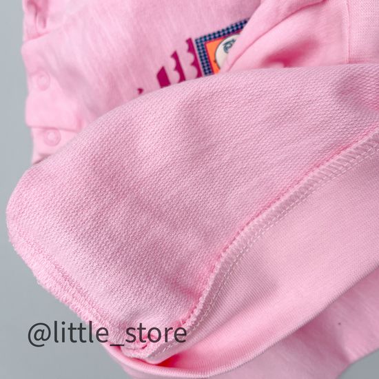 Комплект из футера Розовый/бирюза