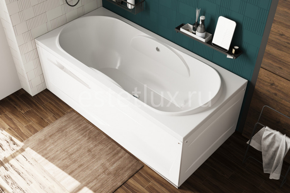 Ванна из литьевого мрамора Эстет Астра 170х80 белая, ФР-00000620