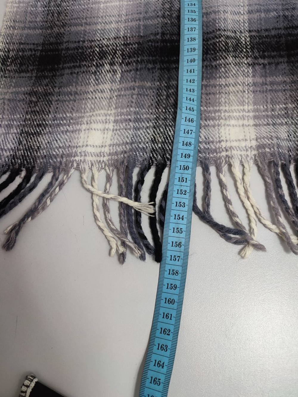 Шарф в клетку шерстяной