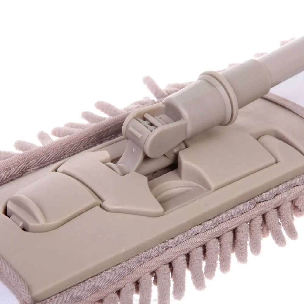 Швабра Селфи с насадкой из микрофибры бежевая насадка букли 100гр