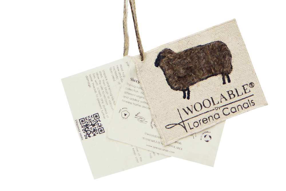 Шерстяной стираемый ковер Lorena Canals Steppe Sheep Brown XL (200 x 300 см)