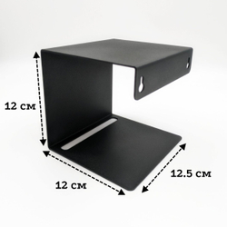 Держатель для туалетной бумаги MetaDec Quadratic c полочкой для телефона, черный