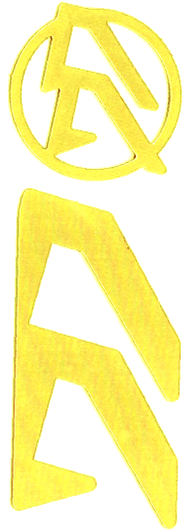 Логотипные вставки Alpha-X (цвет:желтый, левые)