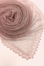 Оренбургский пуховый платок-паутинка А150-06 магнолия