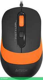 Мышь A4Tech Fstyler FM10S черный/оранжевый