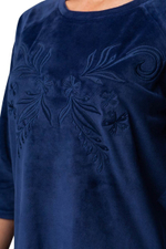 Спортивный костюм с объёмной вышивкой (Размер: XXL) (Цвет: синий)