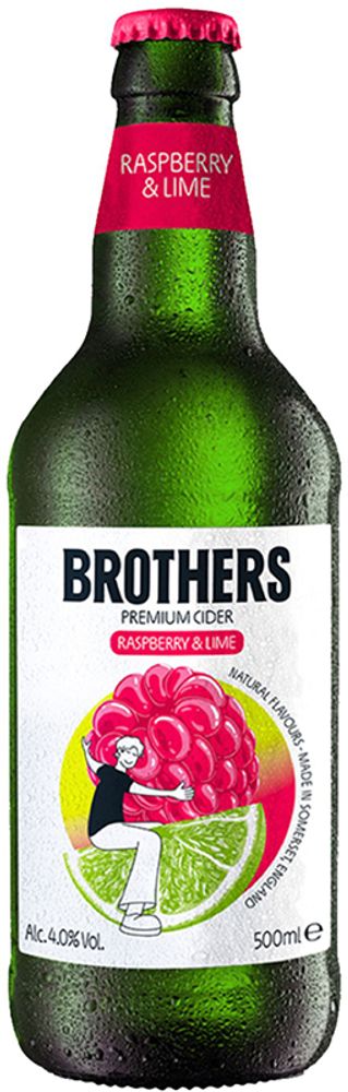 Сидр Бразерс Распберри &amp; Лайм / Cider Brothers Raspberry &amp; Lime 0.5 - стекло