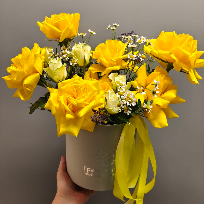 Композиция "Поле жёлтых роз"