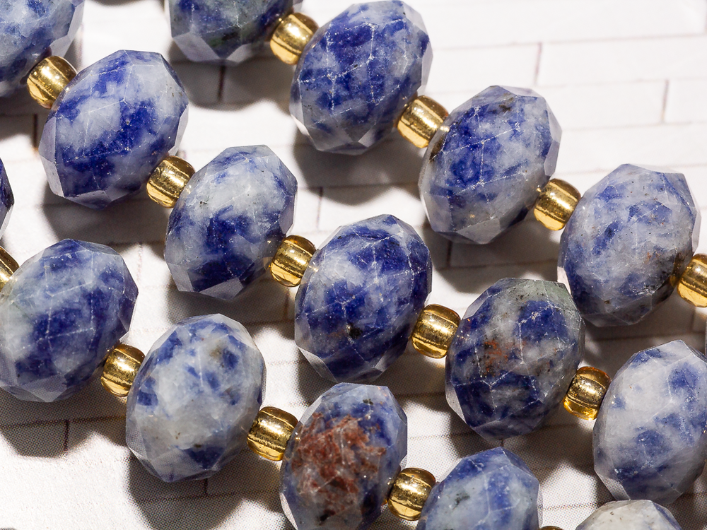 Бусины из содалита 10х7мм, рондель (10 шт)