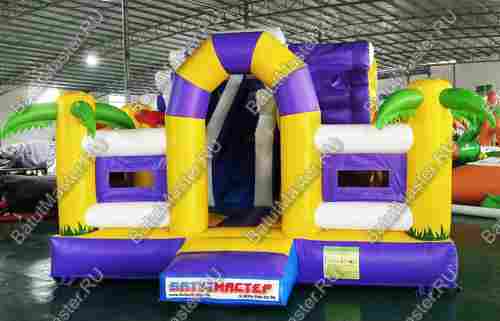 Коммерческий батут "Белый клык" с механизированной головой, размер 6*6*3,5 м