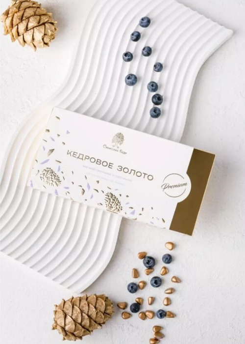 Кедровое золото с Черникой / 85 г / 100% кедровый орех / ТМ Сибирский кедр