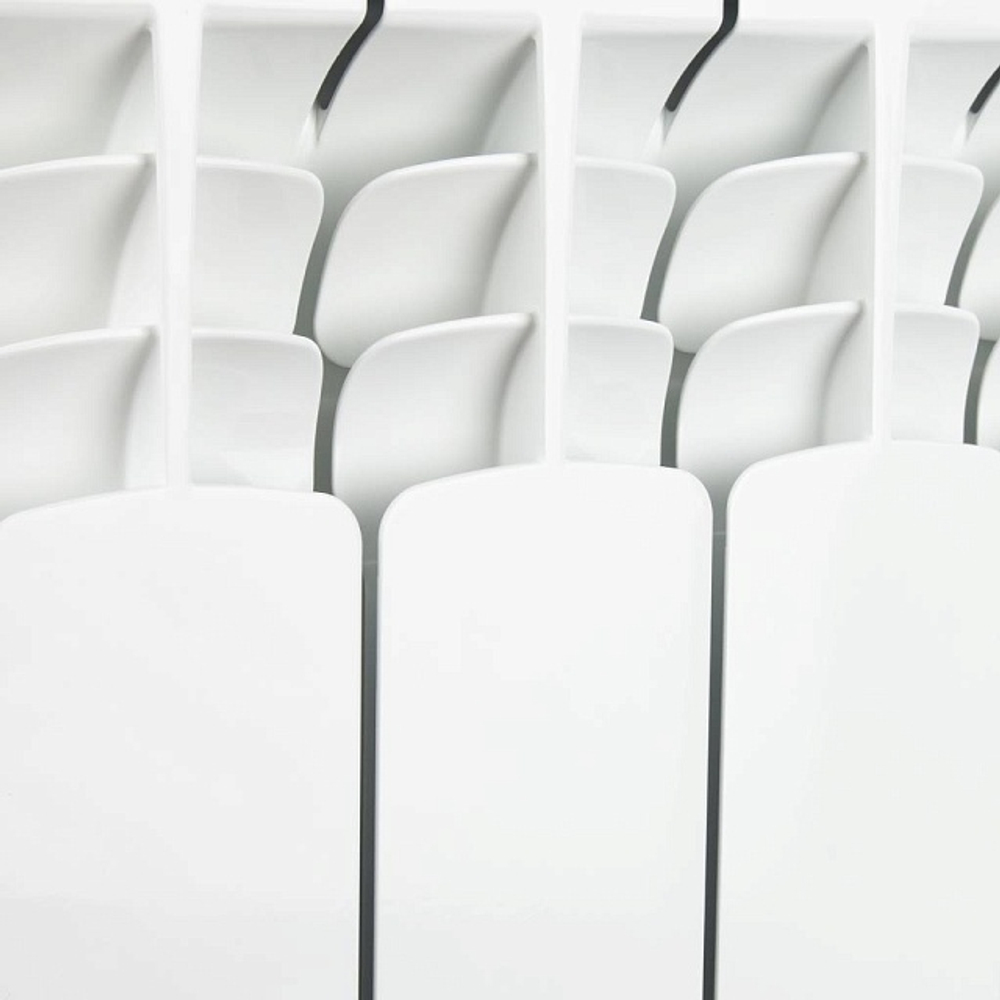 Радиатор биметаллический STOUT Space 500 - 4 секции (подключение боковое, цвет белый)