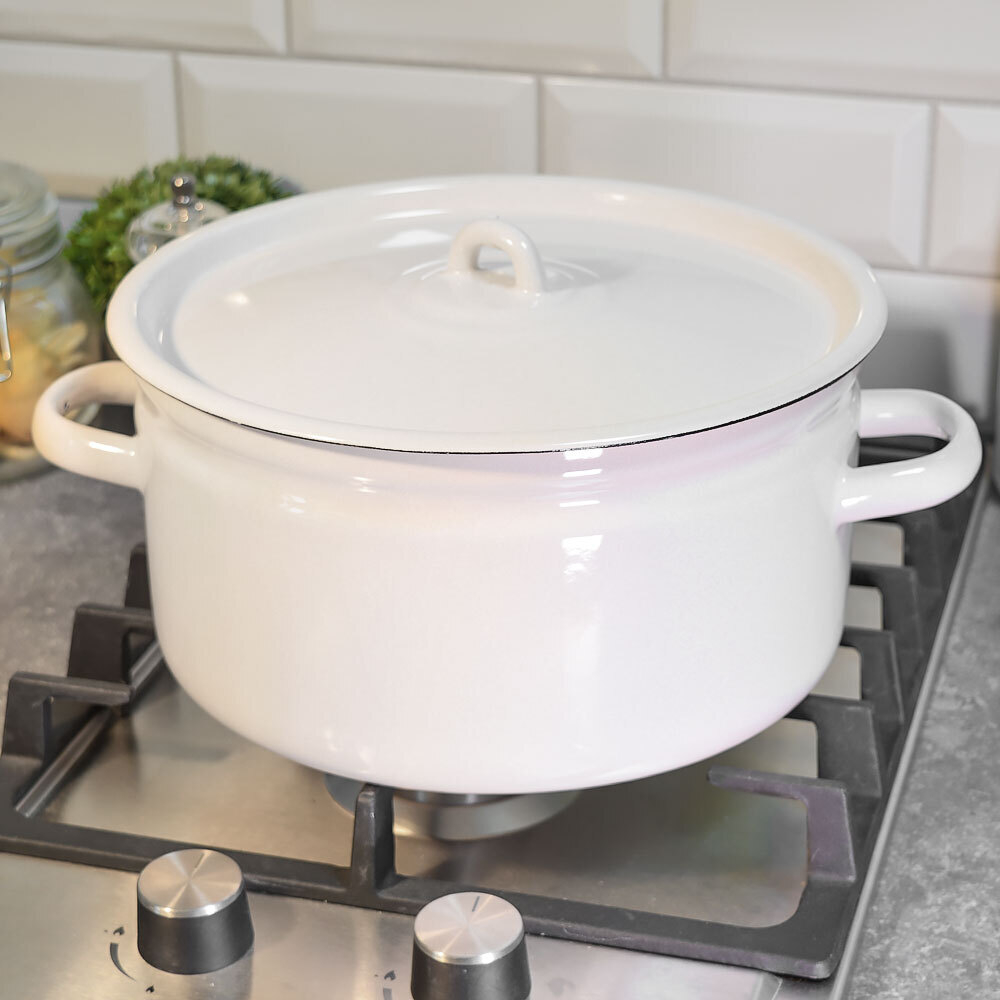 Кастрюля 5,5л Жемчужная