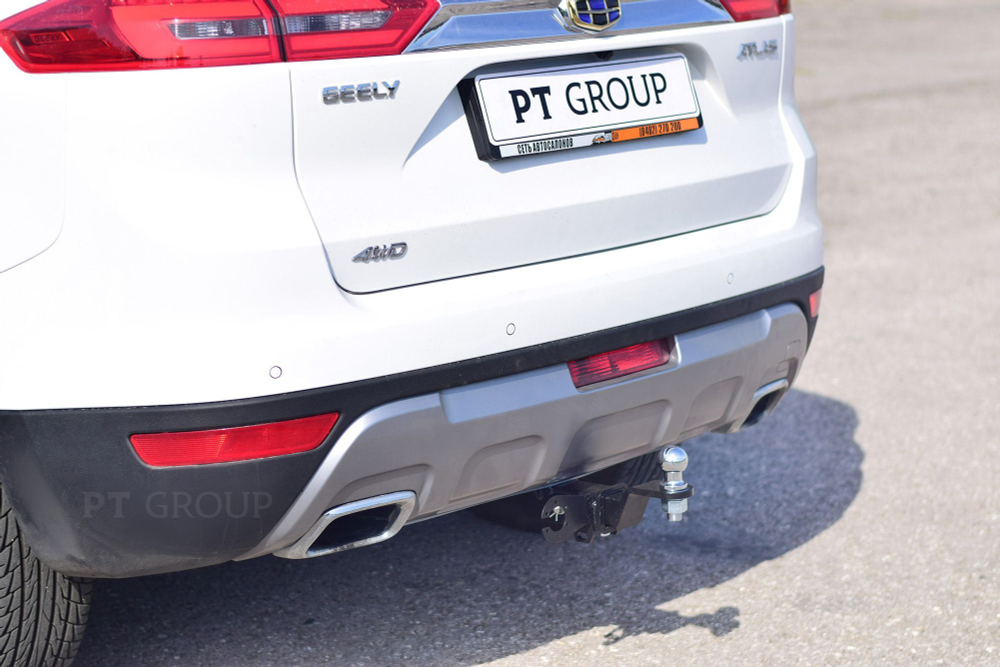 Фаркоп PT GROUP /съемный квадрат/ GEELY Atlas 2018-(паспорт и сертификат в комплекте)(без электрики) арт.GEA-18-991122.00