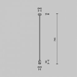 Основание на штанге Maytoni Accessories for tracks Flarity TRA159C-S1-B