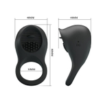 Черное эрекционное кольцо Ring Shaking II (Цвет: черный)