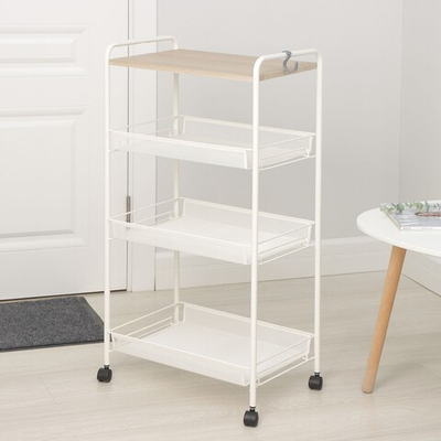 Этажерка Ладья 34 КС со столиком под дерево (белый)
45х30хh88см