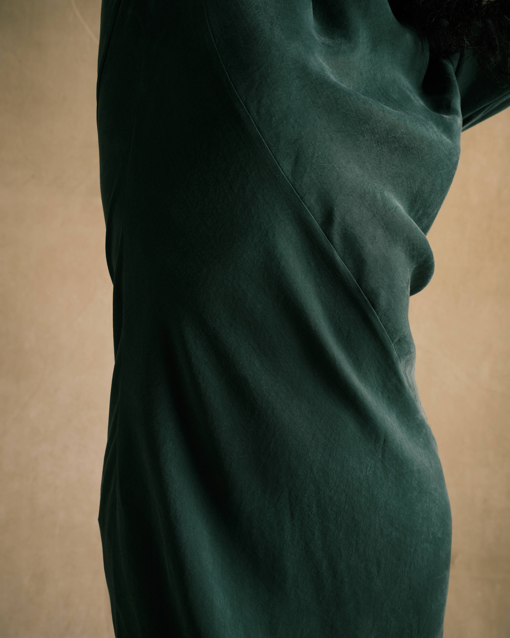 Платье из купры зеленое
