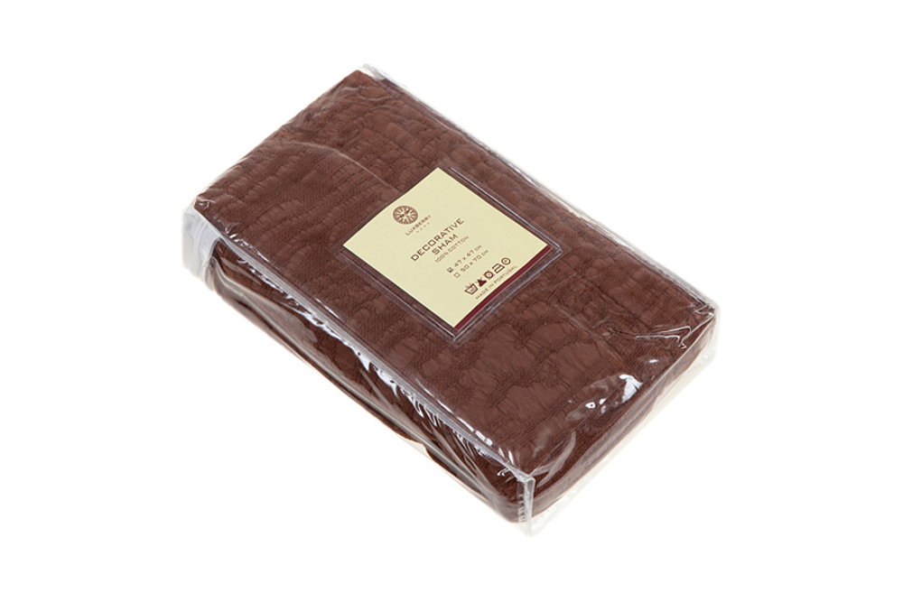 Покрывало 150х220 Luxberry Velvet коричневая замша