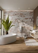 Ригельная плитка Rondine Harlem Red White 450x48x9,5