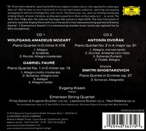 Evgeny Kissin & Emerson String Quartet / The New York Concert: Mozart - Faure - Dvorak (2CD)