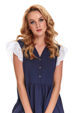 Оригинальная домашняя сорочка с кружевными рукавами (Размер: M) (Цвет: розовый)