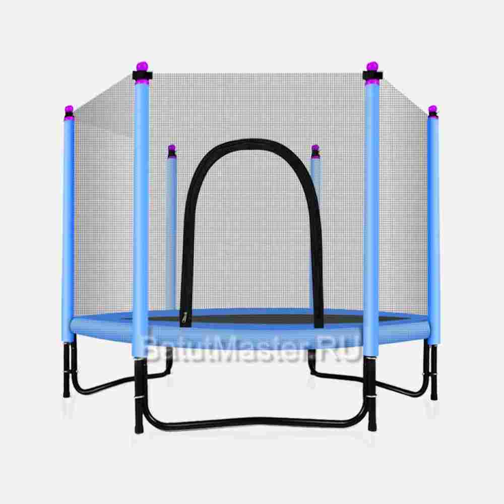 Батут с сеткой, диаметр 5 фт, синий